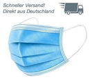 Mund & Nasenschutz 3-lagig, Einweg-Masken, Alltags-Masken, Blau